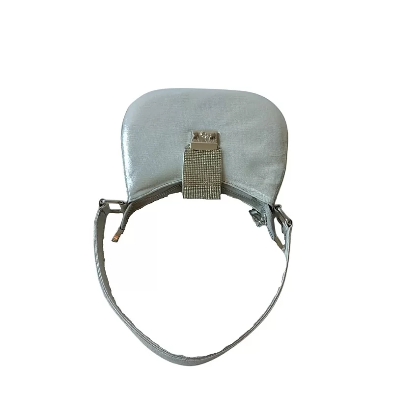 Gümüş Renk İtalyan Kumaş Çanta