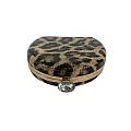 Leopar Desenli Oval Abiye Çanta
