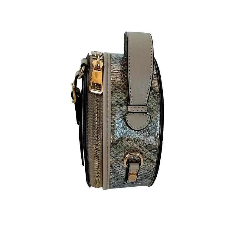 Yılan Vizon Renk Yuvarlak Bag Çanta