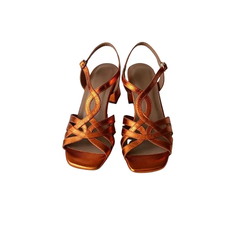 Bakır Renk Topuklu Ayakkabı