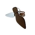 Beyaz Renk Lazer Kesim Slingback Ayakkabı Beyaz Renk Lazer Kesim Slingback Ayakkabı