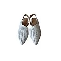 Beyaz Renk Lazer Kesim Slingback Ayakkabı Beyaz Renk Lazer Kesim Slingback Ayakkabı