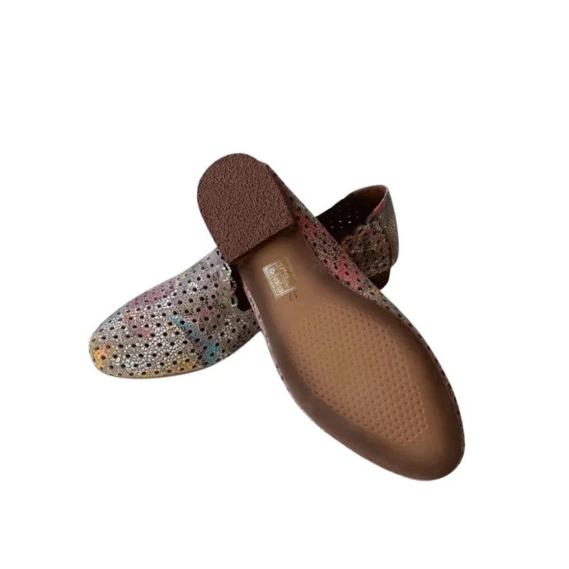 Çiçek Desenli Çok Renk Laofer Ayakkabı