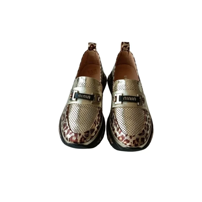Gold Leopar Desen Spor Ayakkabı