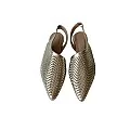 Gold Renk Lazer Kesim Slingback Ayakkabı Gold Renk Lazer Kesim Slingback Ayakkabı