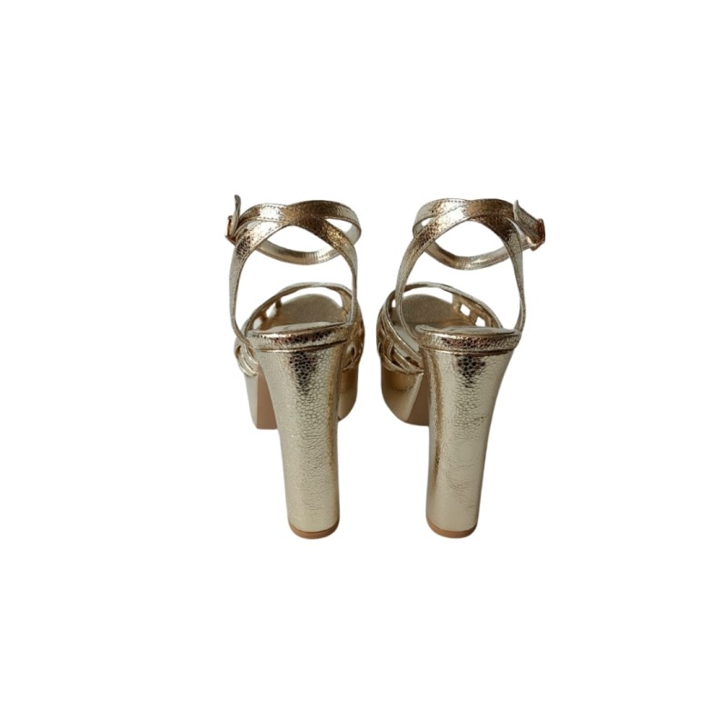 Gold Renk Platform Topuklu Ayakkabı