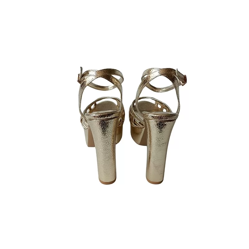 Gold Renk Platform Topuklu Ayakkabı