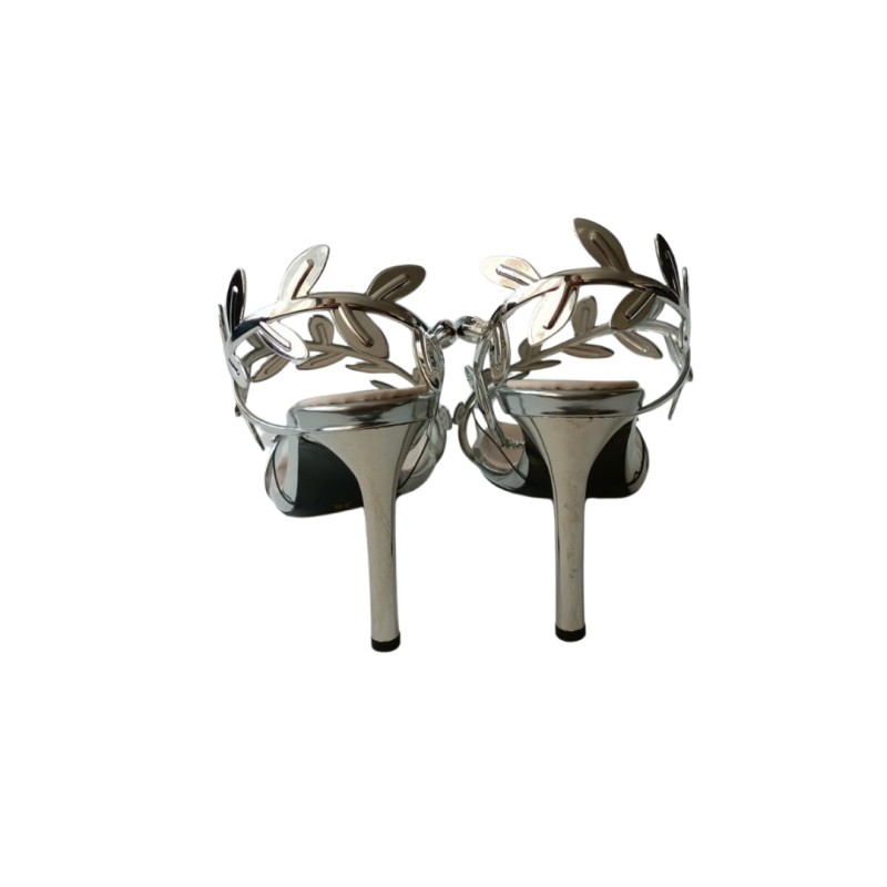 Gümüş Renk Metalik Stiletto Ayakkabı