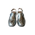 Gümüş Renk Özel Üretim Slingback Ayakkabı