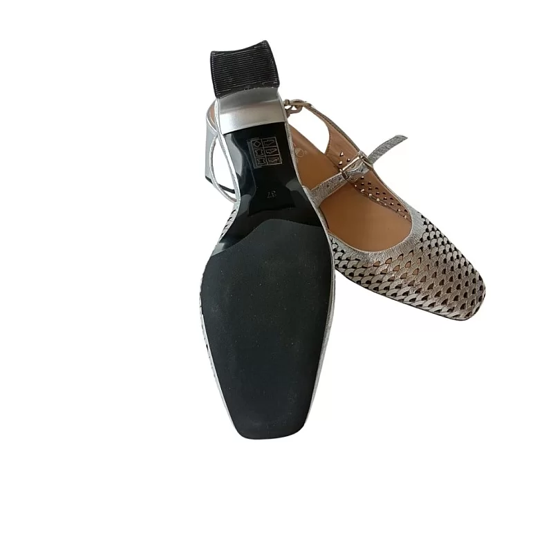 Gümüş Renk Topuklu Ayakkabı