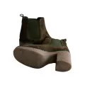 Haki Yeşil Renk Süet Deri Yan lastikli Bot