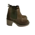 Haki Yeşil Renk Süet Deri Yan lastikli Bot