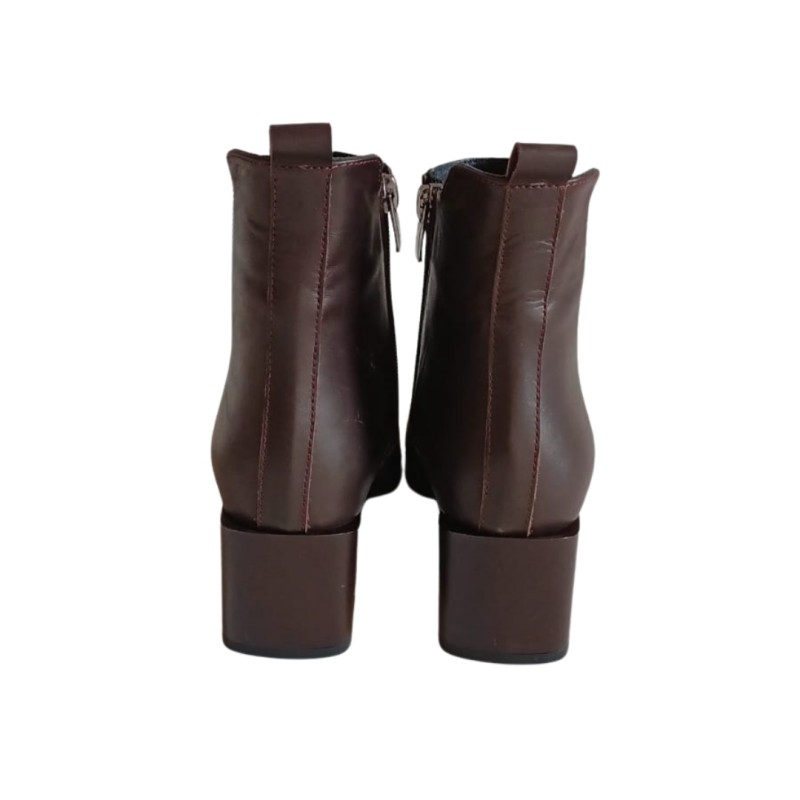Koyu Kahve Renk Klasik Yan lastikli İç Yan Fermuarlı Bot