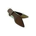 Kristal Yeşili Renk Slingback Ayakkabı Kristal Yeşili Renk Slingback Ayakkabı