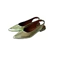 Kristal Yeşili Renk Slingback Ayakkabı Kristal Yeşili Renk Slingback Ayakkabı