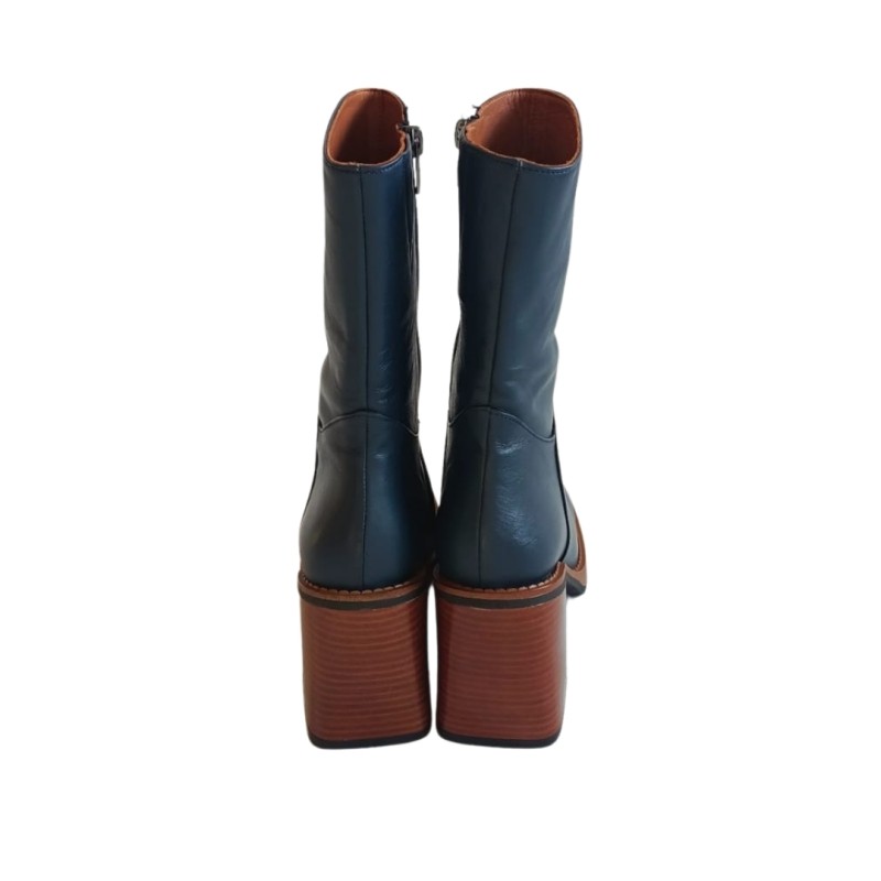 Lacivert Renk Yan Fermuarlı Bot