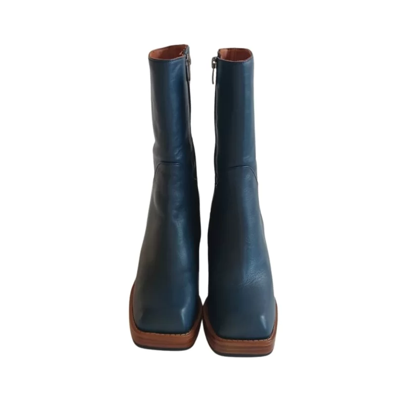 Lacivert Renk Yan Fermuarlı Bot