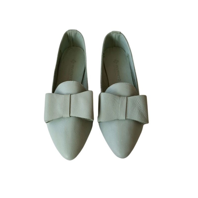 Mint Yeşili Renk Fiyonklu Laofer Ayakkabı