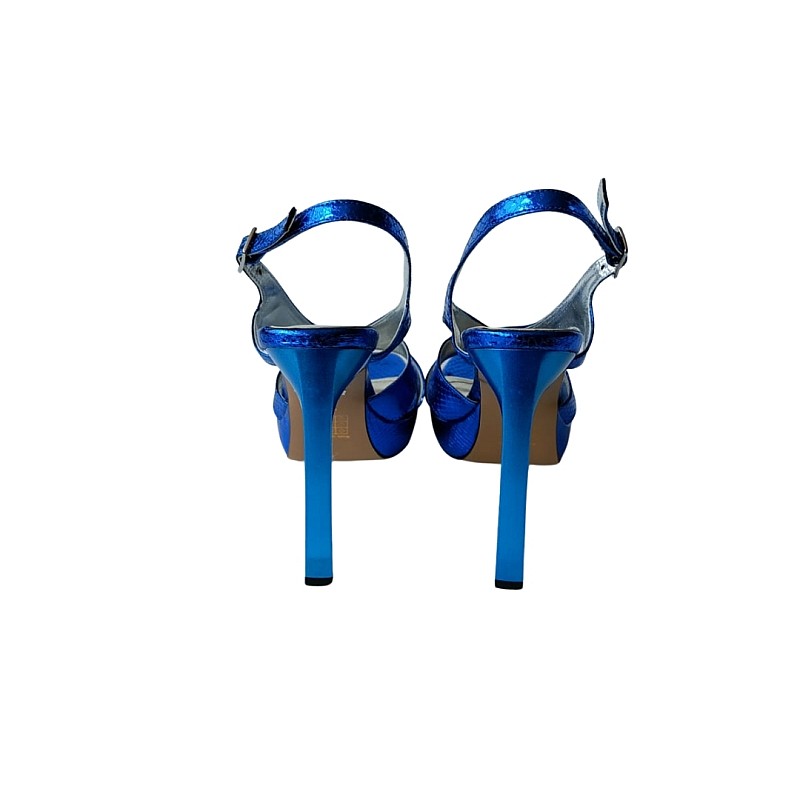 Parlament Mavi Renk Platform Topuklu Ayakkabı