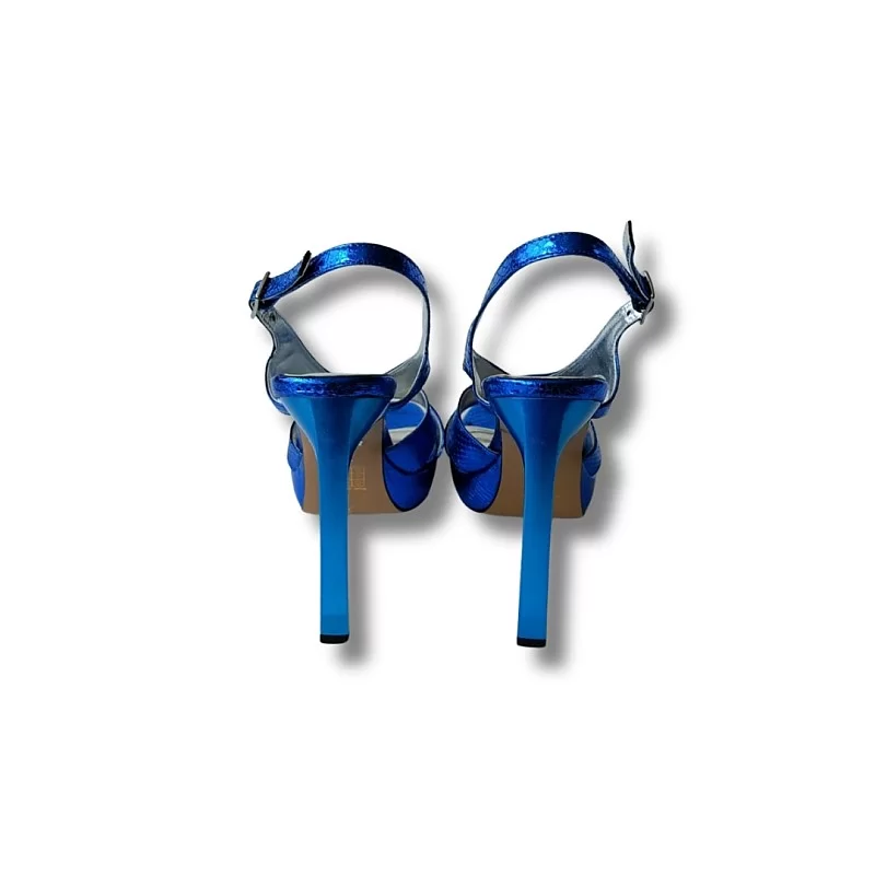 Parlament Mavi Renk Platform Topuklu Ayakkabı