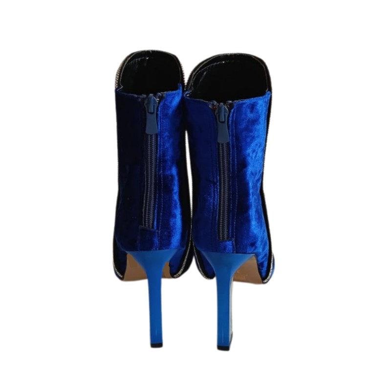 Parliament Mavi Renk Sitiletto Kadife Bot