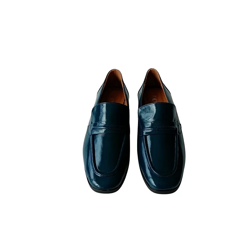 Petrol Mavisi Rugan Laofer Ayakkabı