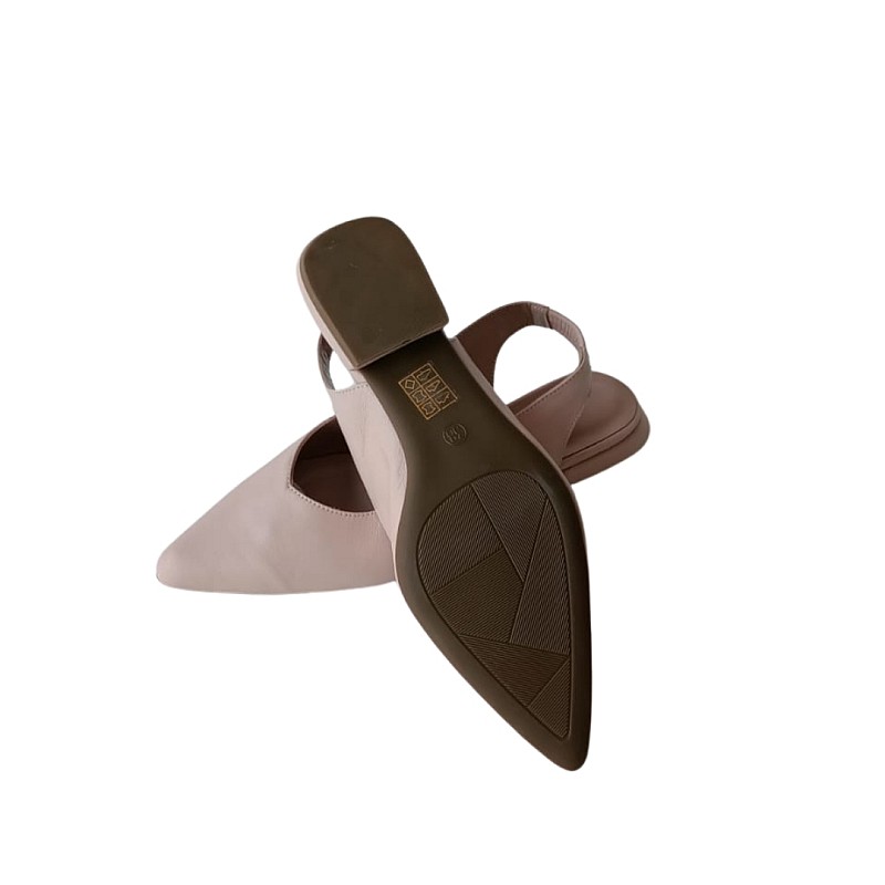 Pudra Renk Slingback Ayakkabı