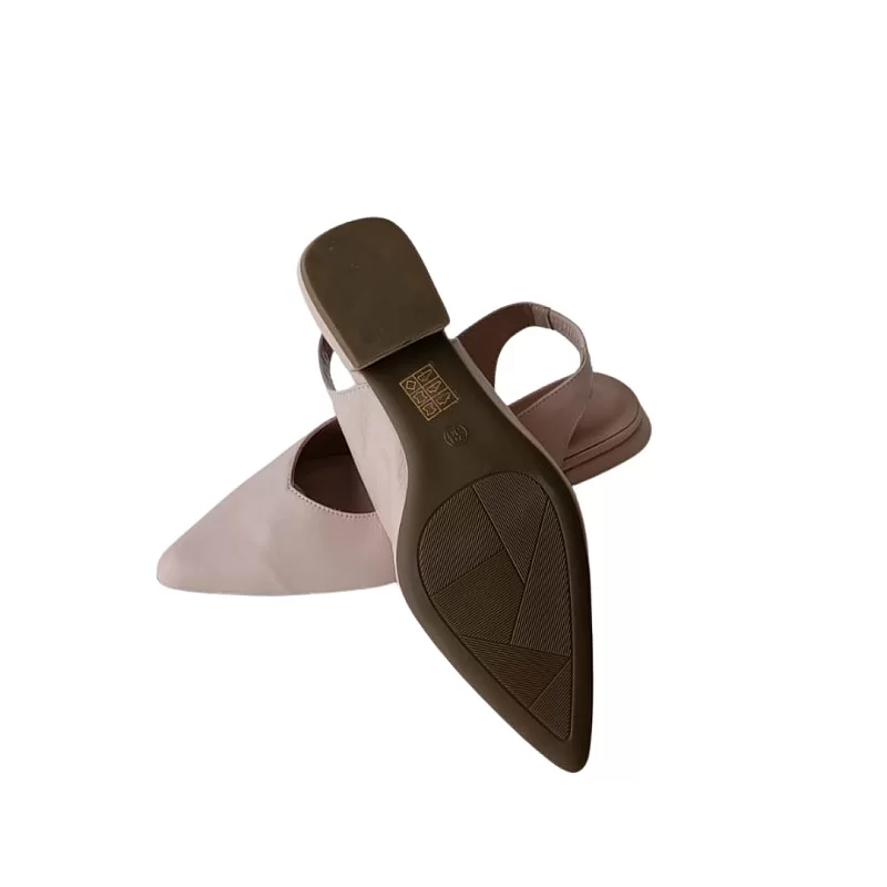 Pudra Renk Slingback Ayakkabı
