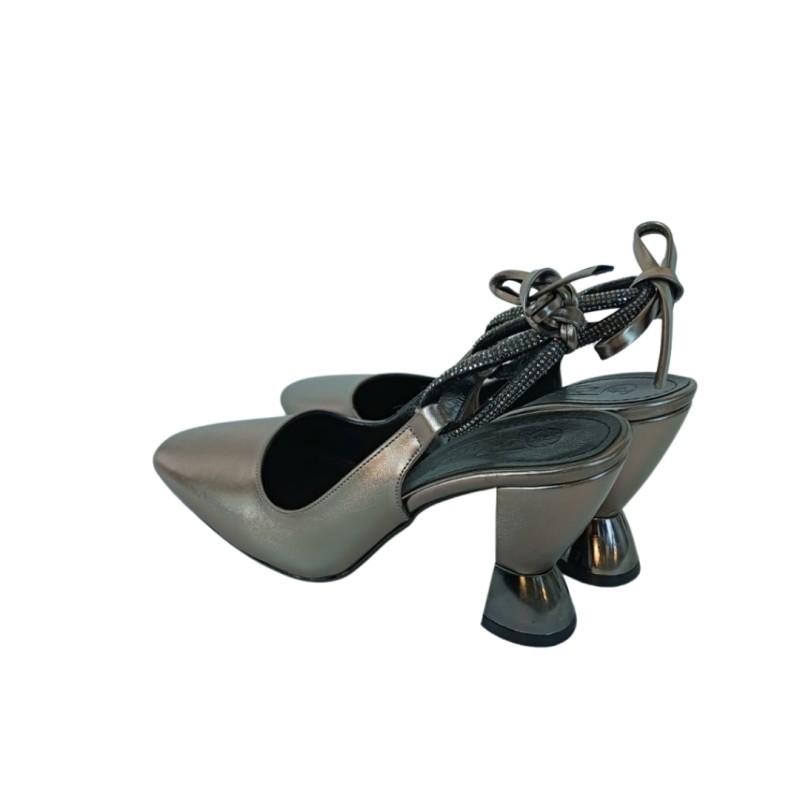 Sedefli Antarasit Renk Topuklu Ayakkabı