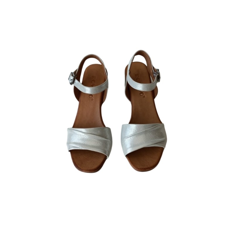 Sedefli Beyaz Renk Topuklu sandalet Ayakkabı