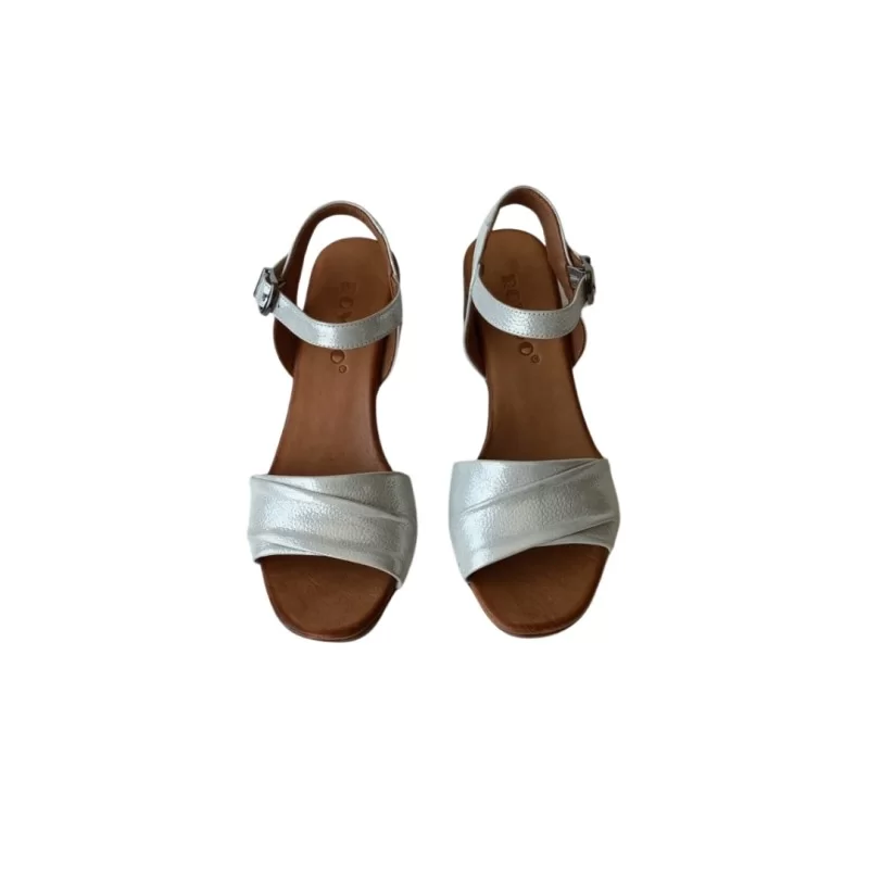 Sedefli Beyaz Renk Topuklu sandalet Ayakkabı