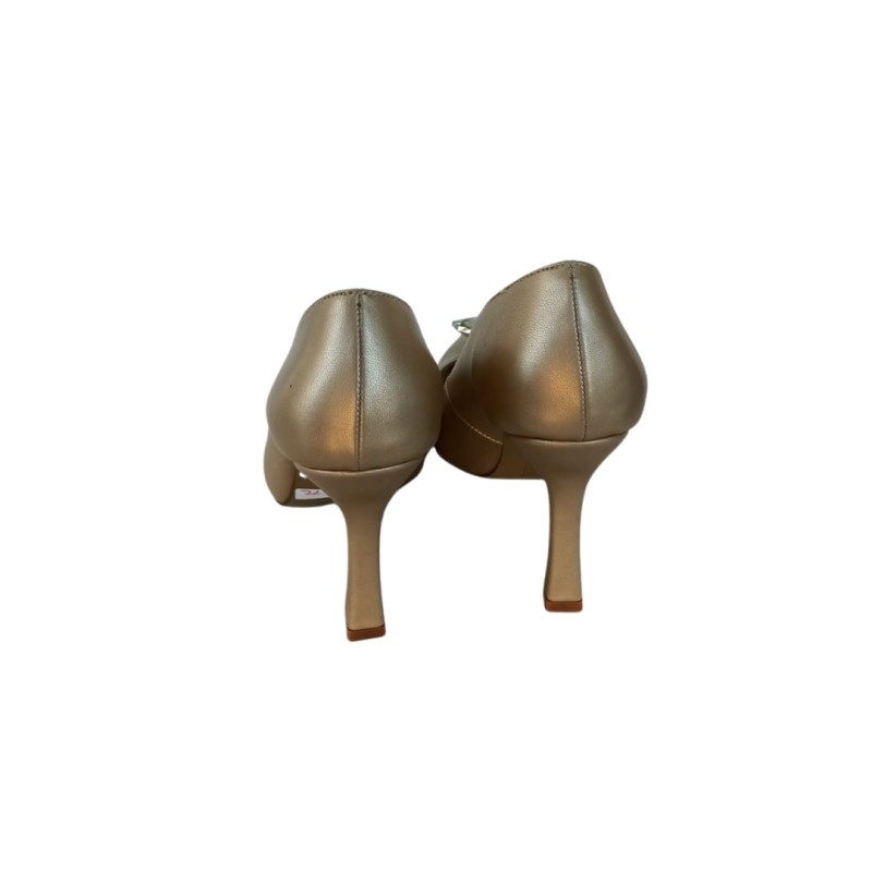 Sedefli Nude Renk Stiletto Ayakkabı