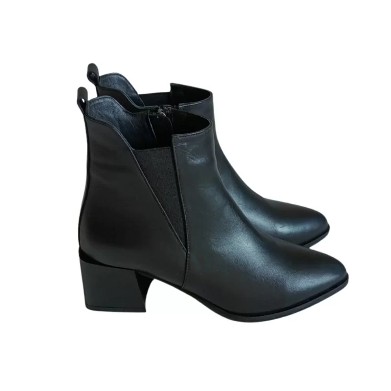 Siyah Renk Klasik Yan lastikli İç Yan Fermuarlı Bot