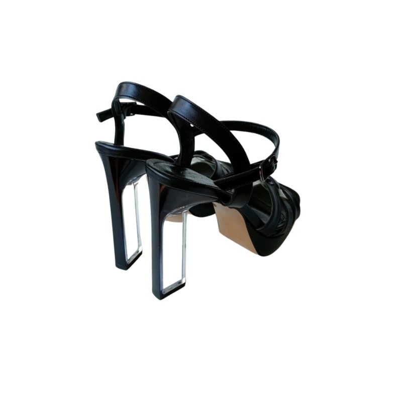 Siyah Renk Platform Topuklu Ayakkabı