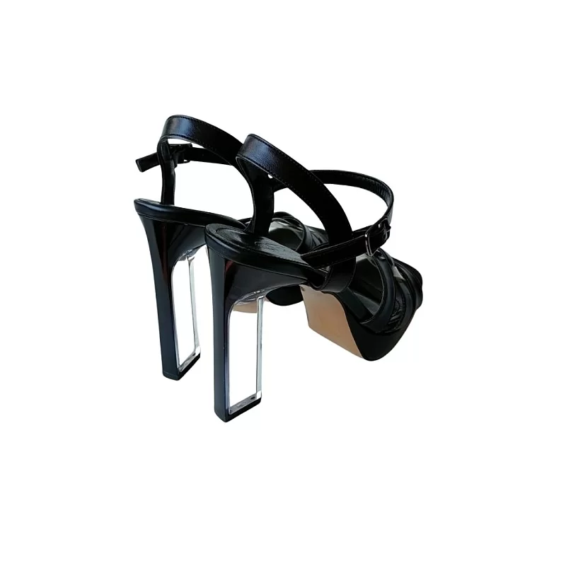 Siyah Renk Platform Topuklu Ayakkabı