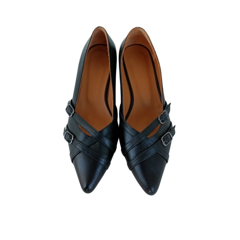 Siyah Renk Tokalı Laofer Ayakkabı