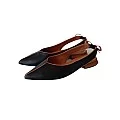 Siyah Taba Slingback Ayakkabı Siyah Taba Slingback Ayakkabı