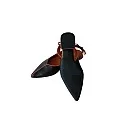 Siyah Taba Slingback Ayakkabı Siyah Taba Slingback Ayakkabı