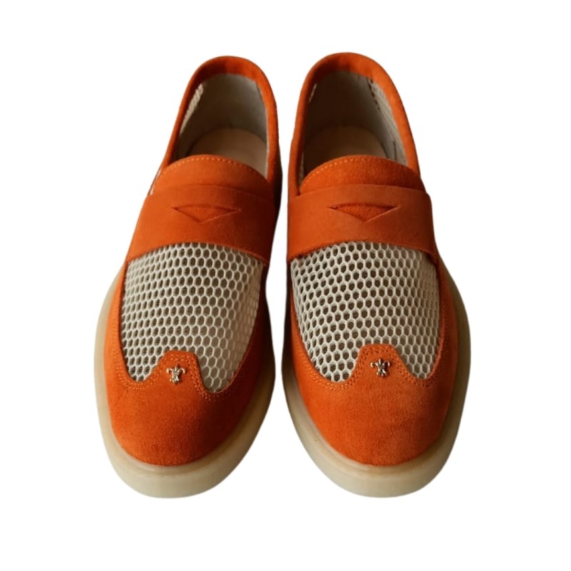 Turuncu Süet Kadın Vintage Laofer Ayakkabı