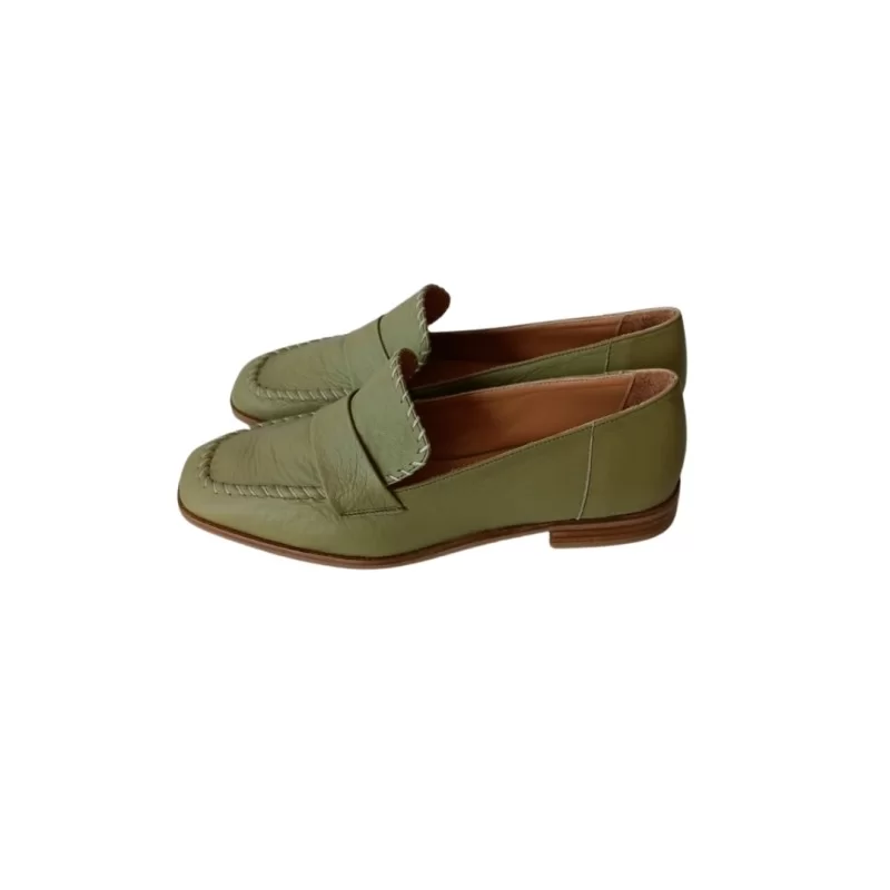 Yağ Yeşili Laofer Ayakkabı