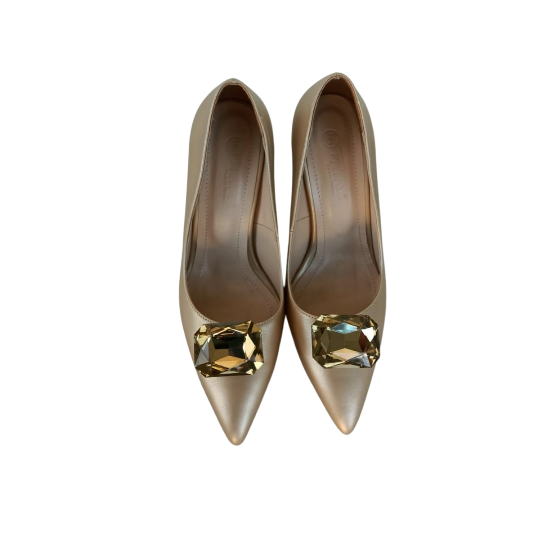 Sedefli Nude Renk Stiletto Ayakkabı